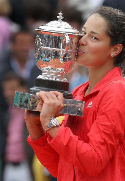 Ana  stata la prima tennista serba a vincere a parigi. Afp